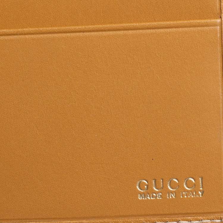 Pre Owned Gucci Beige Supreme Canvas And Leather Wallet 