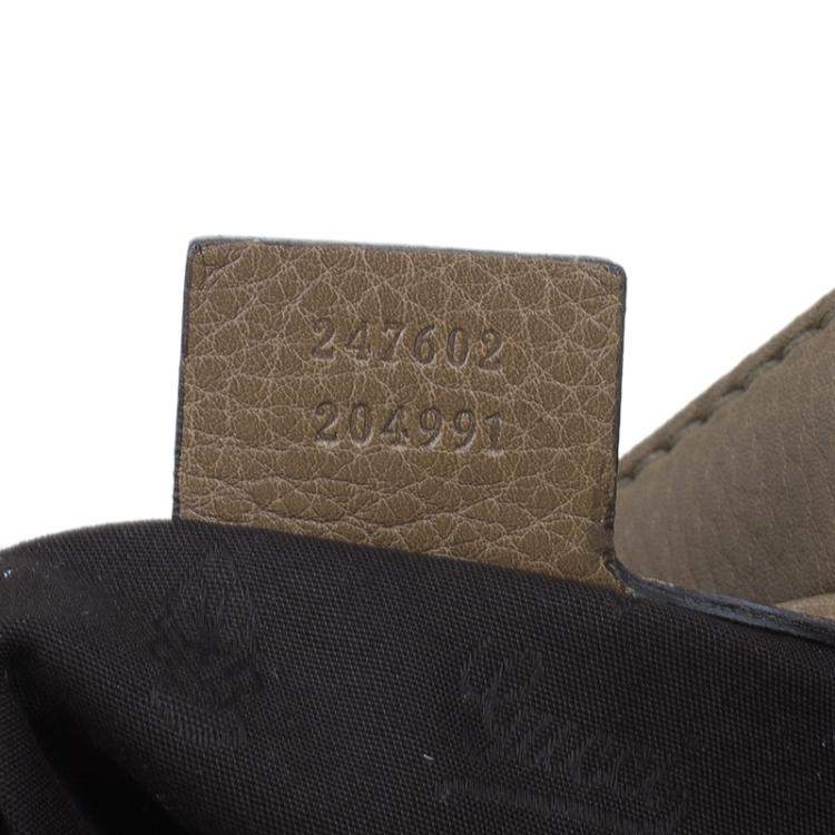 مملوكة مسبقًا Gucci Brown Leather Medium Web Horsebit Heritage Hobo