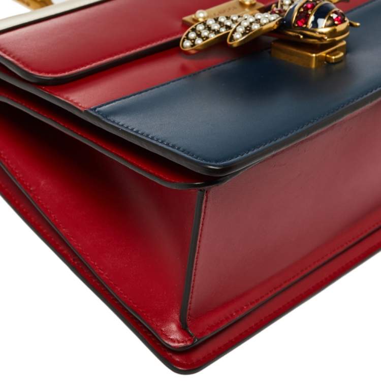 Pre Owned Gucci Multicolor Leather Small Queen Margaret Top Handle Bag