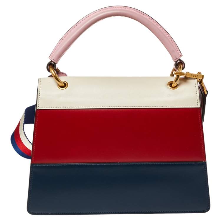 Pre Owned Gucci Multicolor Leather Small Queen Margaret Top Handle Bag