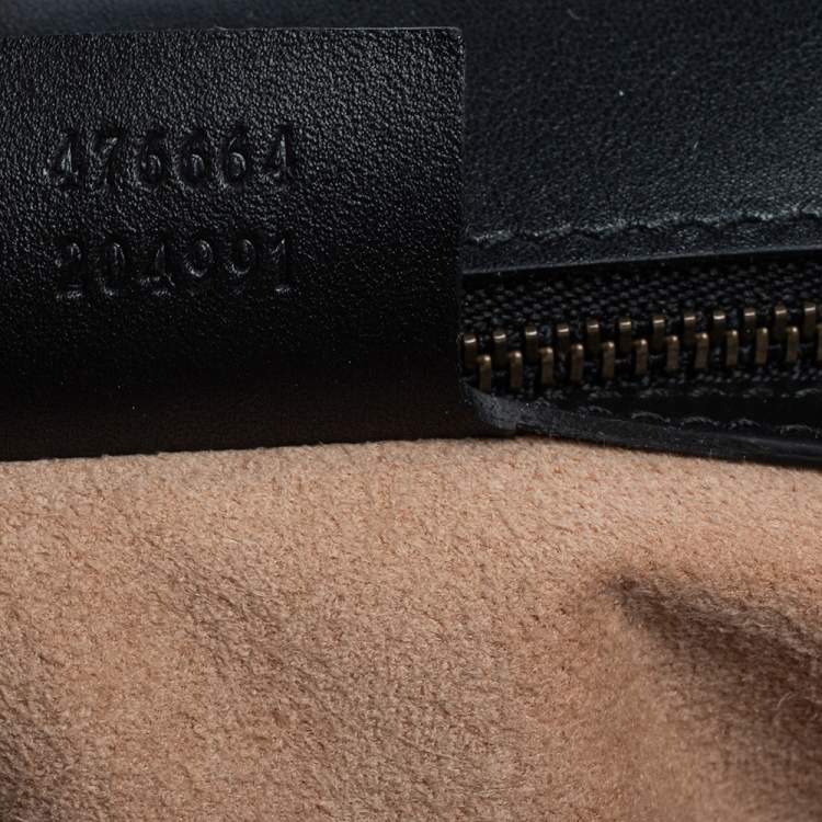 مملوكة مسبقًا Gucci Black Leather Queen Margaret Bamboo Handle Backpack