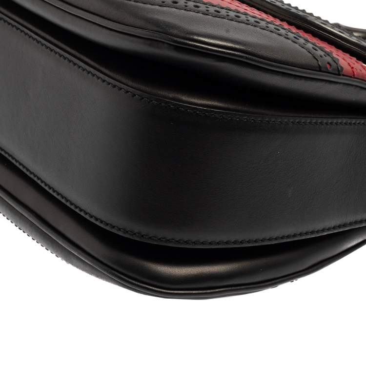 Pre Owned Gucci Tri Color Leather Medium Limited Edition Tassel New Bamboo Top Handle Bag