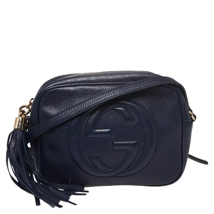 Gucci soho disco 2025 bag navy blue