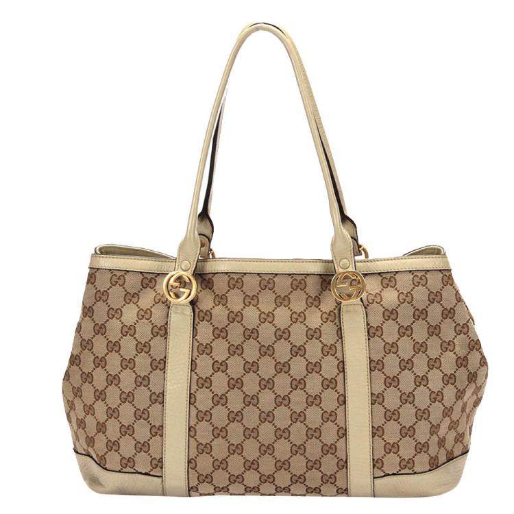 Gucci Brown/Beige Miss GG Canvas Tote Bag Gucci | TLC