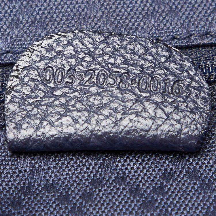 Pre Owned Gucci Black Suede and Leather Bamboo Drawstring Backpack