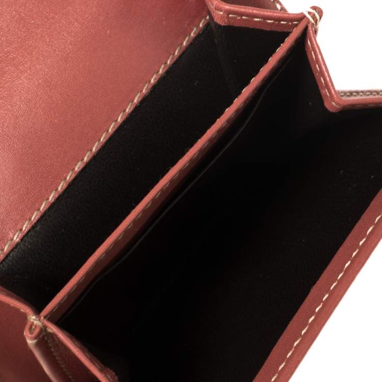 Pre Owned Gucci Pink Guccissima Leather French Wallet