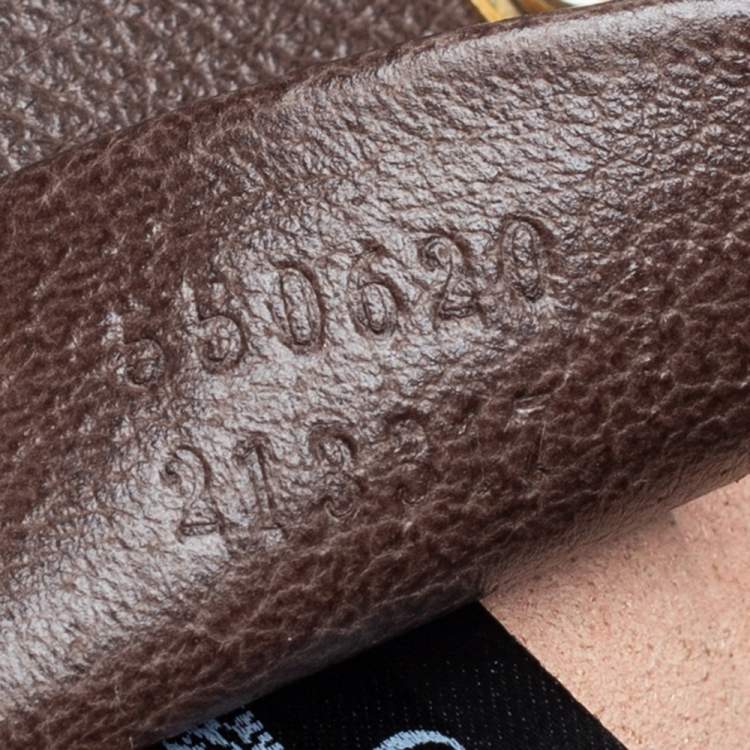Pre Owned Gucci Beige/Ebony GG Supreme Canvas and Leather Mini Ophidia Bucket Bag 