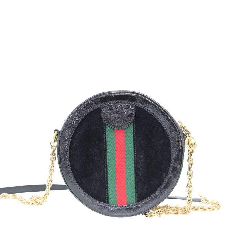 gucci black round bag