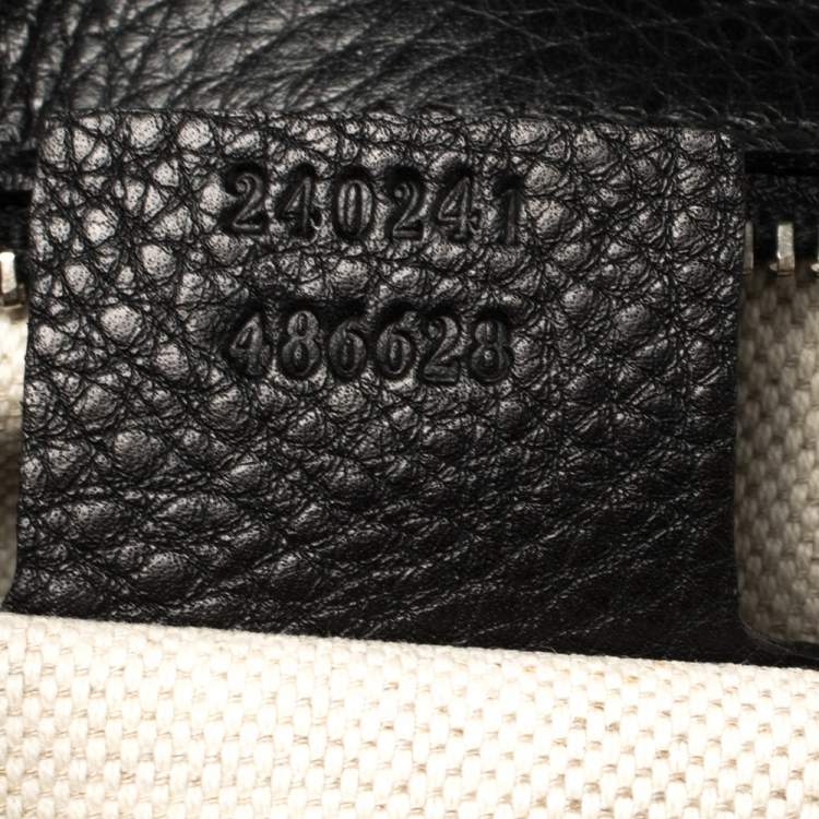 Pre Owned Gucci Black GG Neoprene and Leather Large New Bamboo Tassel Top Handle Bag