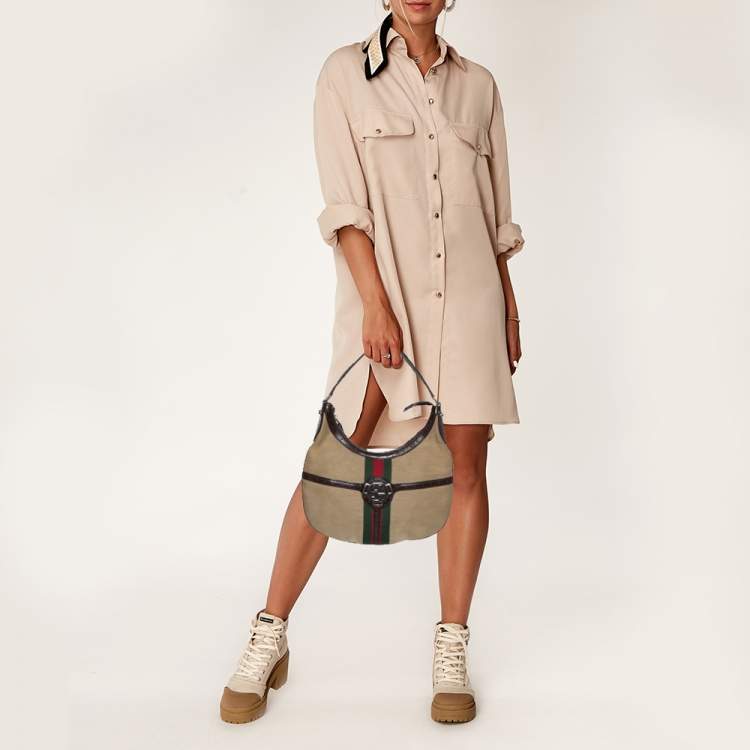 Gucci Beige & Brown GG Coated Canvas Trench Coat Gucci