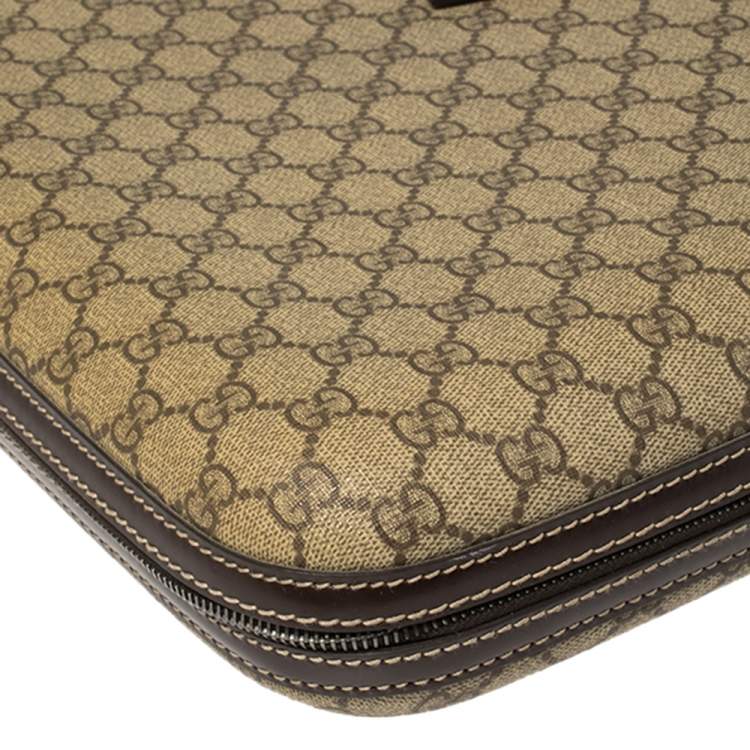 Pre Owned Gucci GG Supreme Interlocking G Garment Hard Case Travel Bag