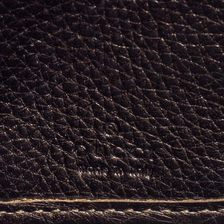 Pre Owned Gucci Beige/Brown Diamante Canvas and Leather Bamboo Tassel Zip Around Wallet