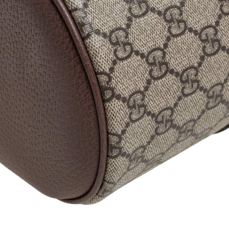 Pre Owned Gucci Beige/Brown GG Coated Canvas Ophidia Cosmetic Case
