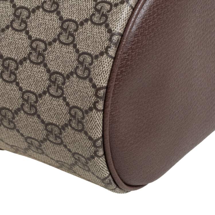Pre Owned Gucci Beige/Brown GG Coated Canvas Ophidia Cosmetic Case