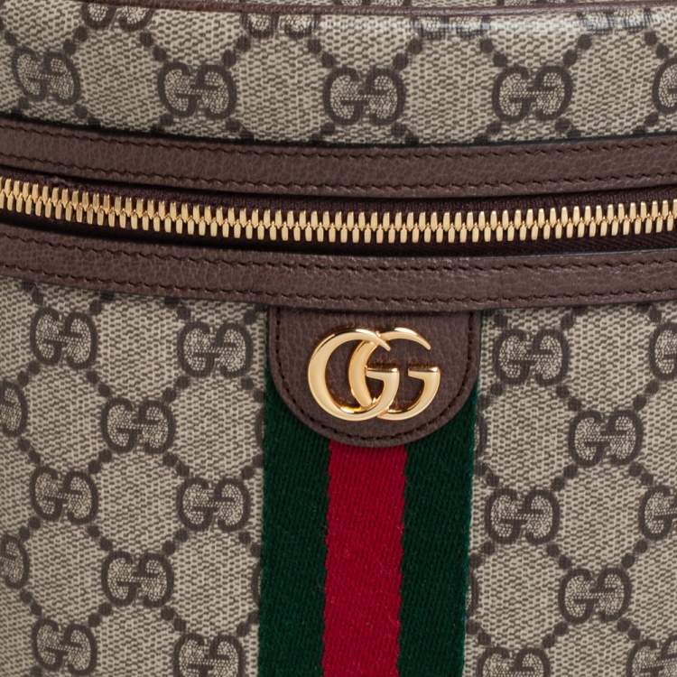 Pre Owned Gucci Beige/Brown GG Coated Canvas Ophidia Cosmetic Case