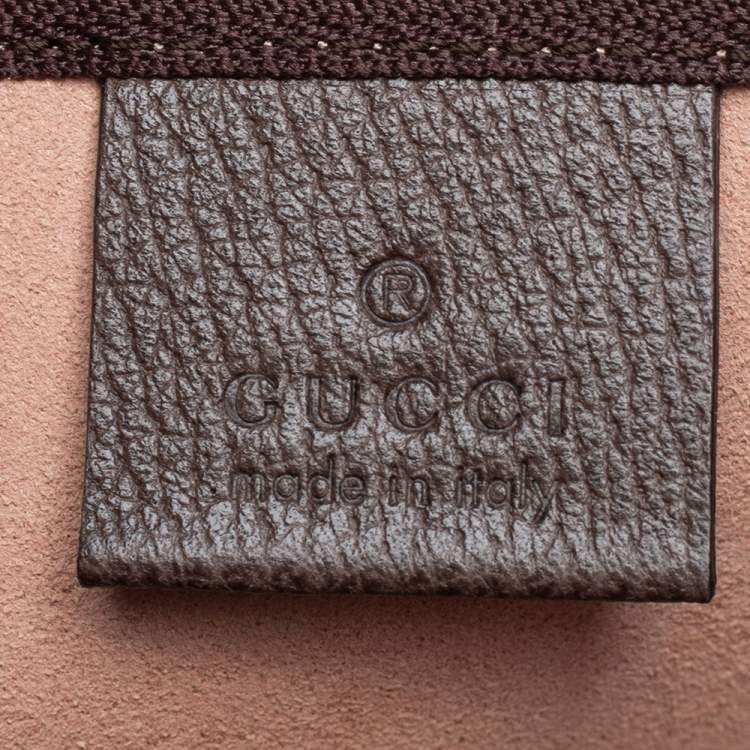 Pre Owned Gucci Beige/Ebony GG Supreme and Leather Large Ophidia Tote