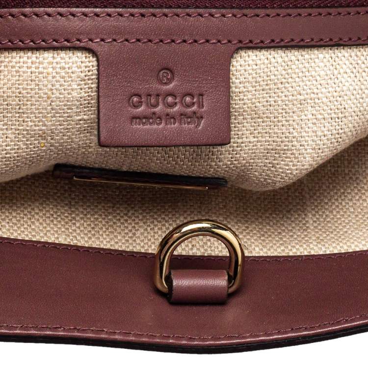 Pre Owned Gucci Brown/Beige Canvas and Leather Medium Craft Tote