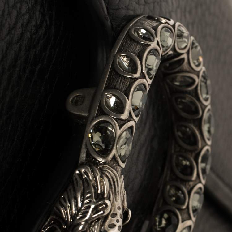 Pre Owned Gucci Black Leather Dionysus Wallet On Chain