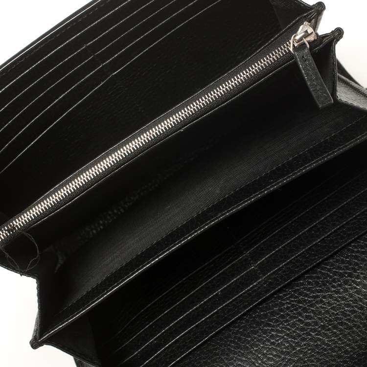 Pre Owned Gucci Black Leather Dionysus Wallet On Chain