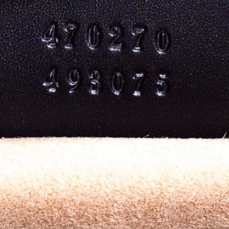 Pre Owned Gucci Black Leather Mini Web Sylvie Top Handle Bag