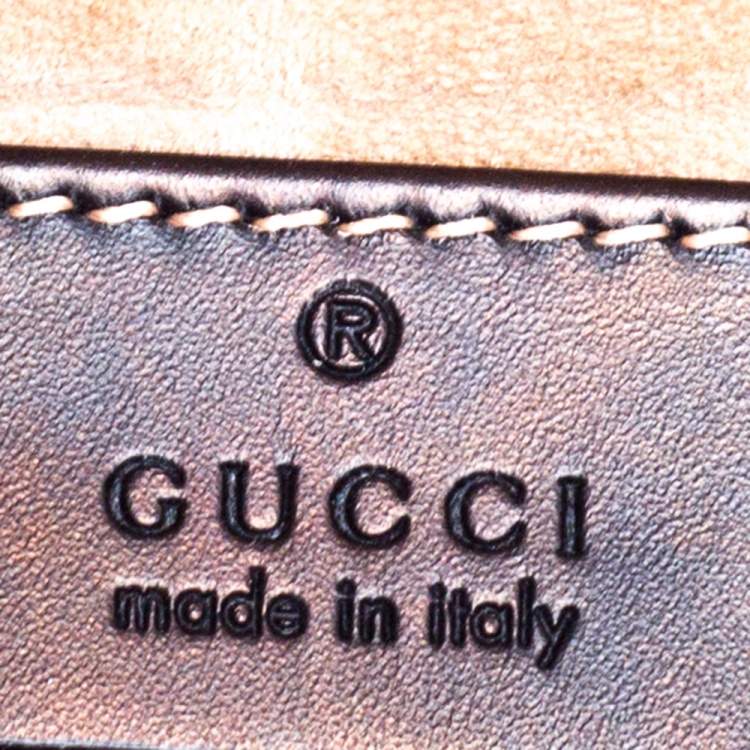 Pre Owned Gucci Black Leather Mini Web Sylvie Top Handle Bag