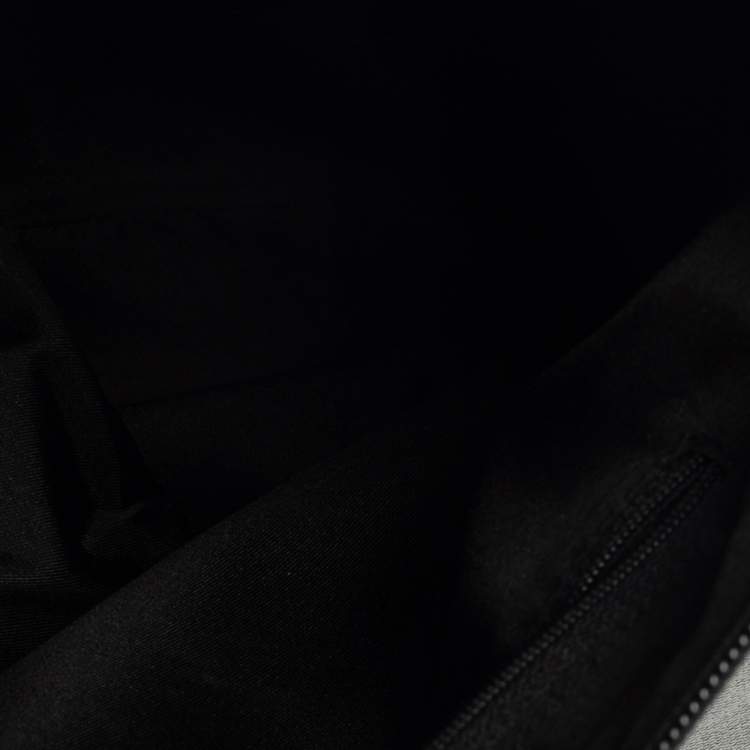 مملوكة مسبقًا Gucci Grey/Black Canvas Bamboo Top Handle Bag