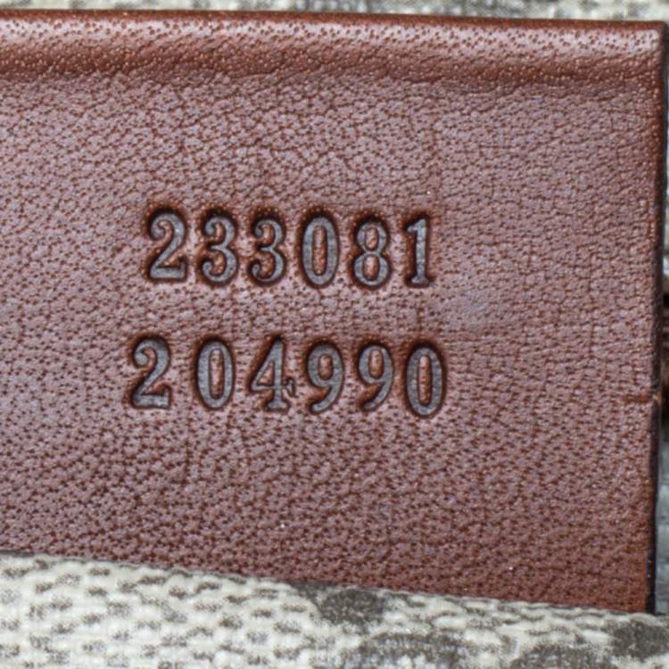 Pre Owned Gucci Beige/Brown GG Supreme Canvas Vertical Web Loop Shopper Tote