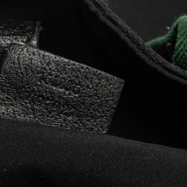 Pre Owned Gucci Black GG Canvas Double Pocket Web Handle Tote