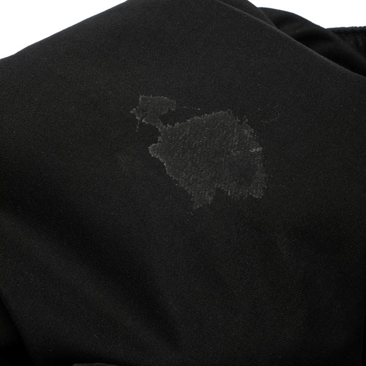 Pre Owned Gucci Black GG Canvas Double Pocket Web Handle Tote