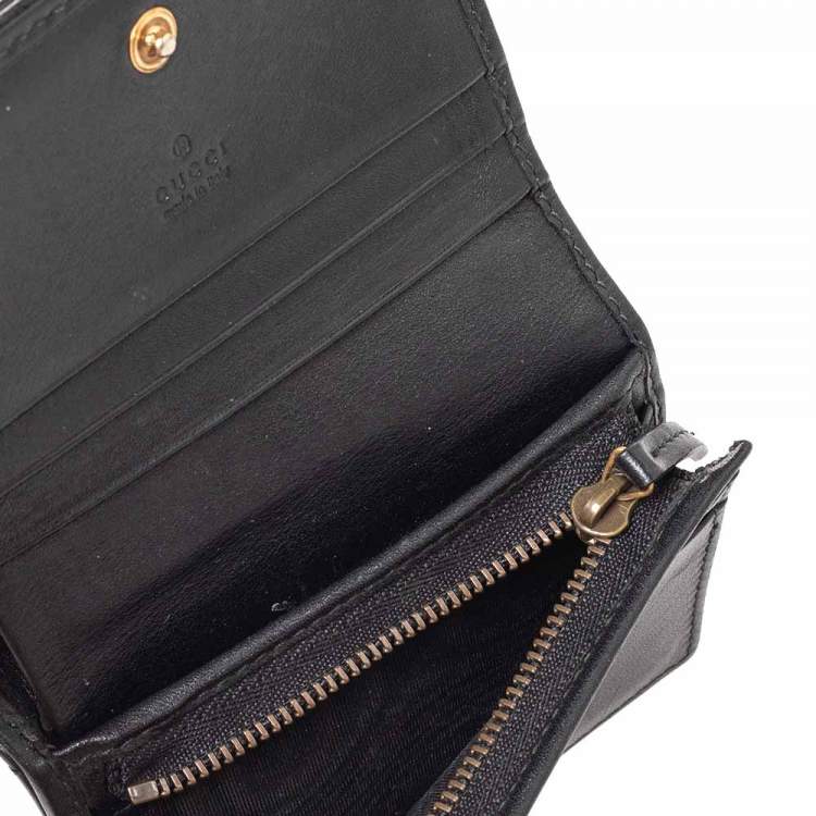 GG Marmont leather card case in black leather