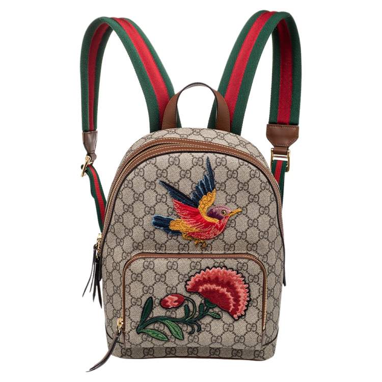 Gucci GG Supreme Canvas Snake Backpack