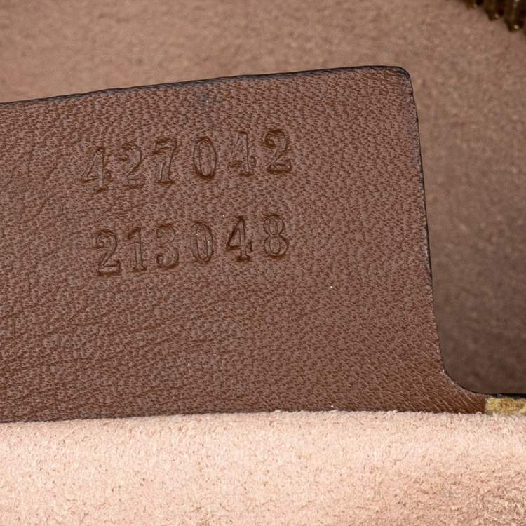 Pre Owned Gucci Beige GG Embroidery Canvas And Leather Web Backpack