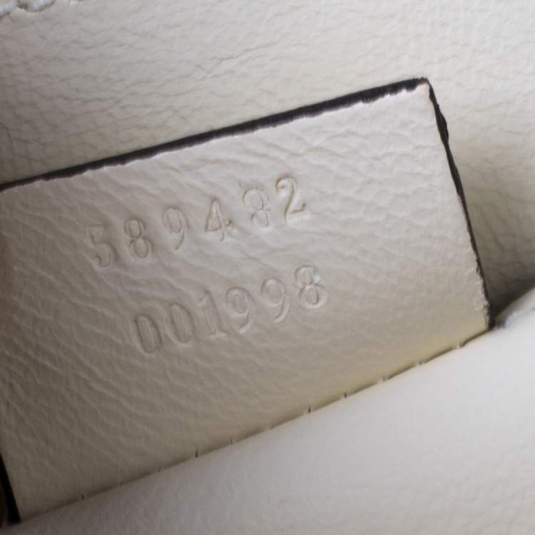 Pre Owned Gucci Ivory Plexiglas Mini Sylvie 1969 Top Handle Bag