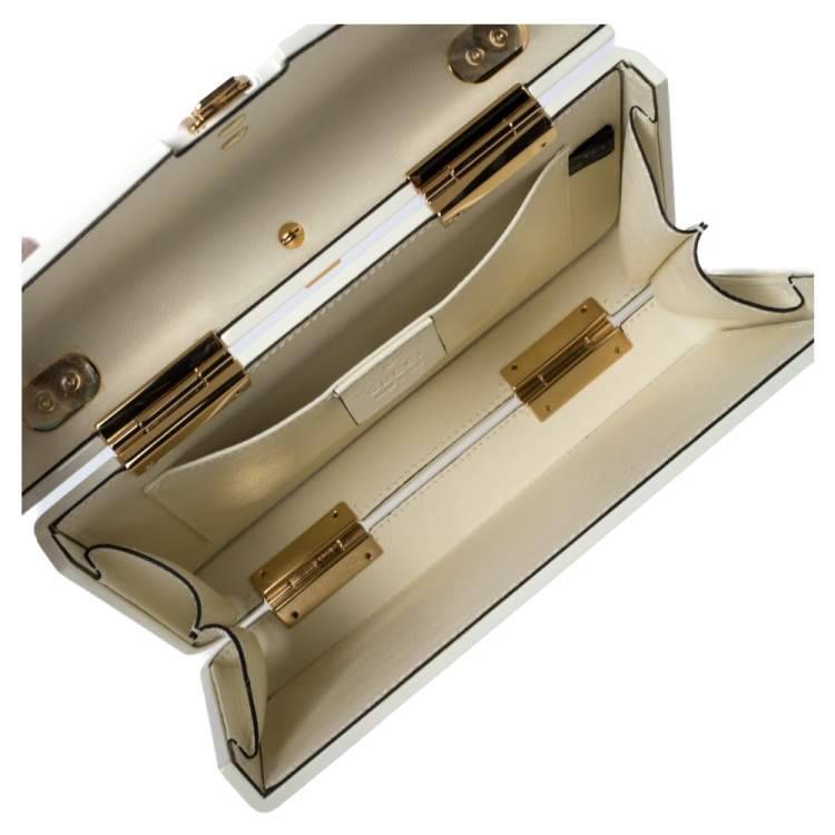 Pre Owned Gucci Ivory Plexiglas Mini Sylvie 1969 Top Handle Bag