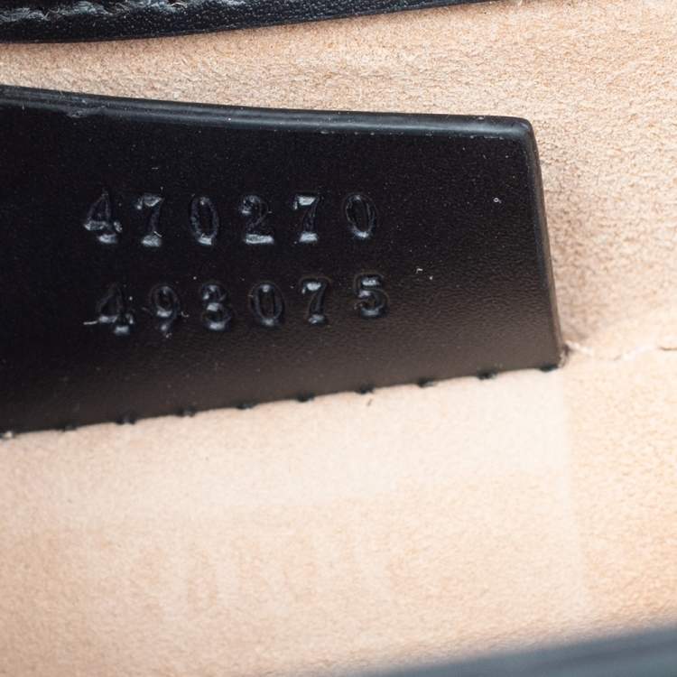 Pre Owned Gucci Black Leather Mini Sylvie Top Handle Bag