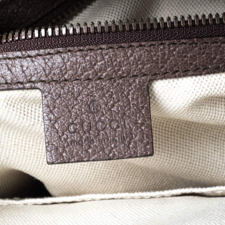 Pre Owned Gucci Beige/Ebony GG Supreme Coated Canvas and Leather Small Ophidia Backpack