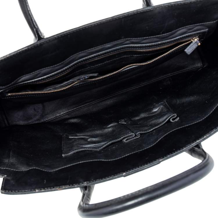 Pre Owned Gucci Black Leather Lady Buckle Tote