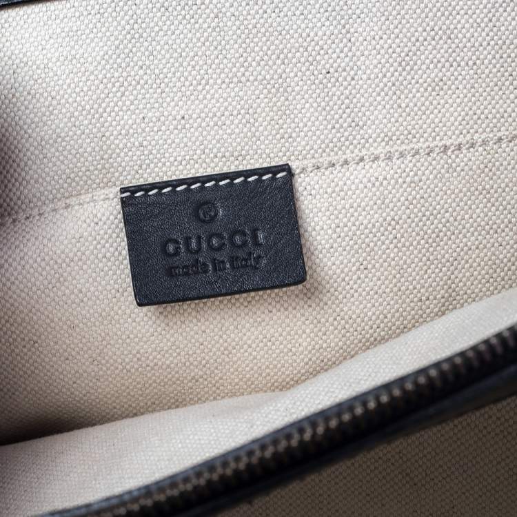 Pre Owned Gucci Tri Color Leather Large Dionysus Bamboo Top Handle Bag