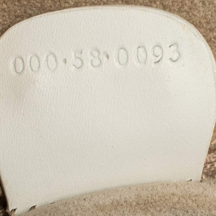 Pre Owned Gucci Off White Leather GG Embossed Boston Bag