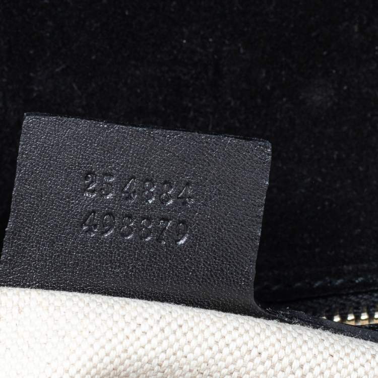 Pre Owned Gucci Black Patent Leather New Bamboo Top Handle Bag