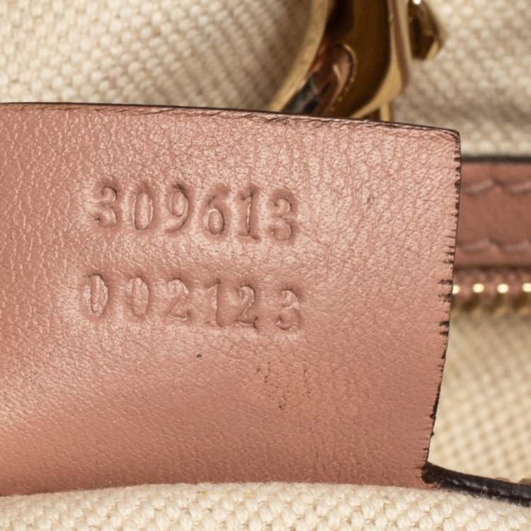 Pre Owned Gucci Beige Microguccissima Patent Leather Medium Nice Tote