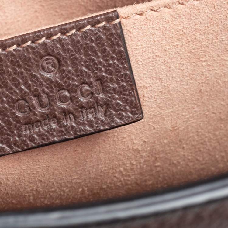 Pre Owned Gucci Beige/Brown GG Supreme Canvas and Leather Ophidia Pouch