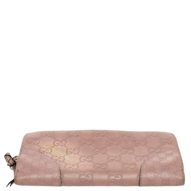 Pre Owned Gucci Beige Guccissima Leather Bree Bifold Wallet