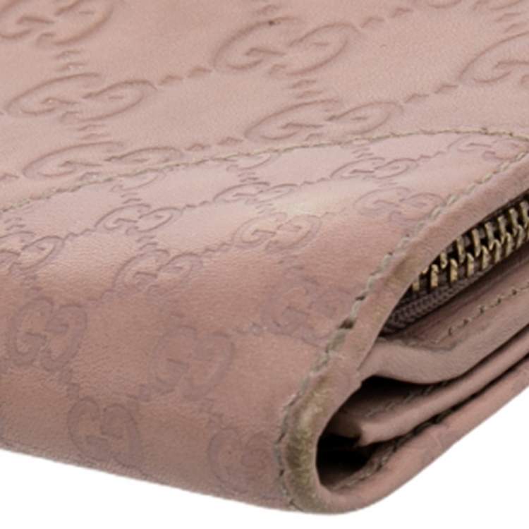 Pre Owned Gucci Beige Guccissima Leather Bree Bifold Wallet