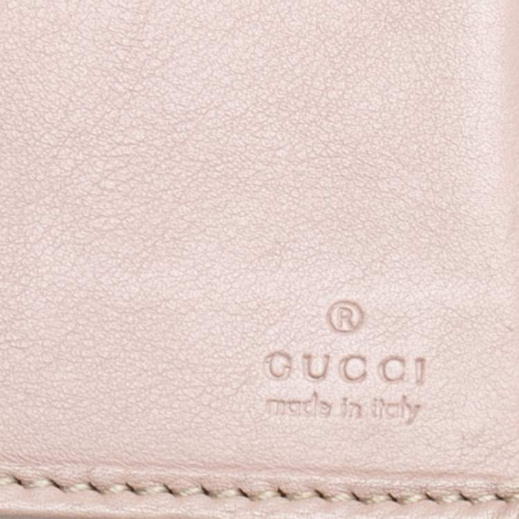 Pre Owned Gucci Beige Guccissima Leather Bree Bifold Wallet
