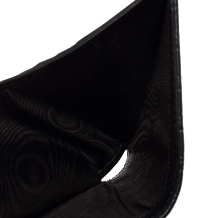 Pre Owned Gucci Black Microguccissima Leather Bifold Wallet