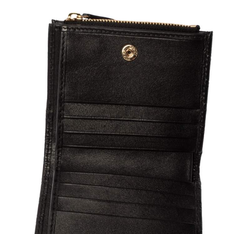 Pre Owned Gucci Black Microguccissima Leather Bifold Wallet