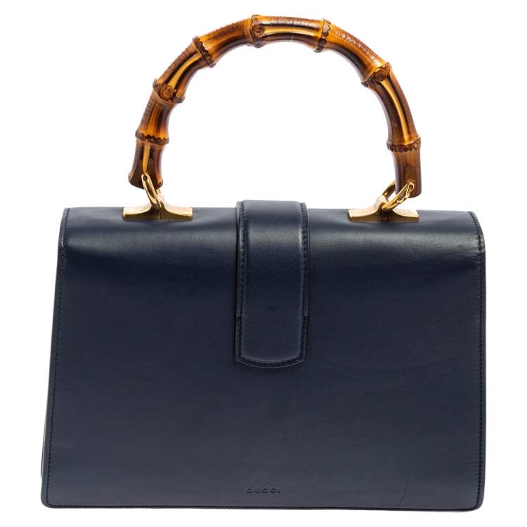 Pre Owned Gucci Tri Color Leather Medium Dionysus Bamboo Top Handle Bag