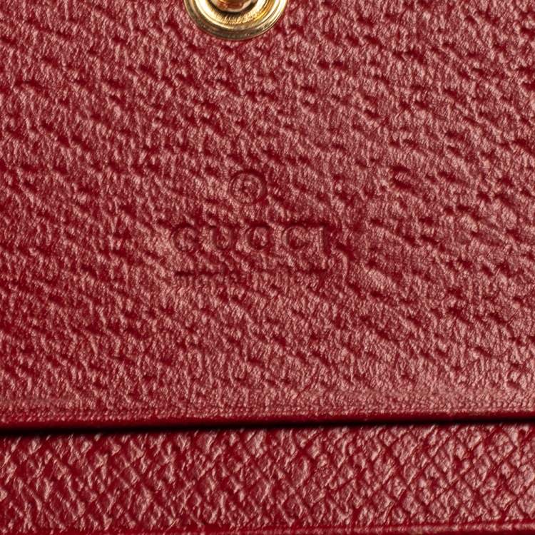 Pre Owned Gucci Beige GG Supreme Canvas Tian Bifold Card Holder 