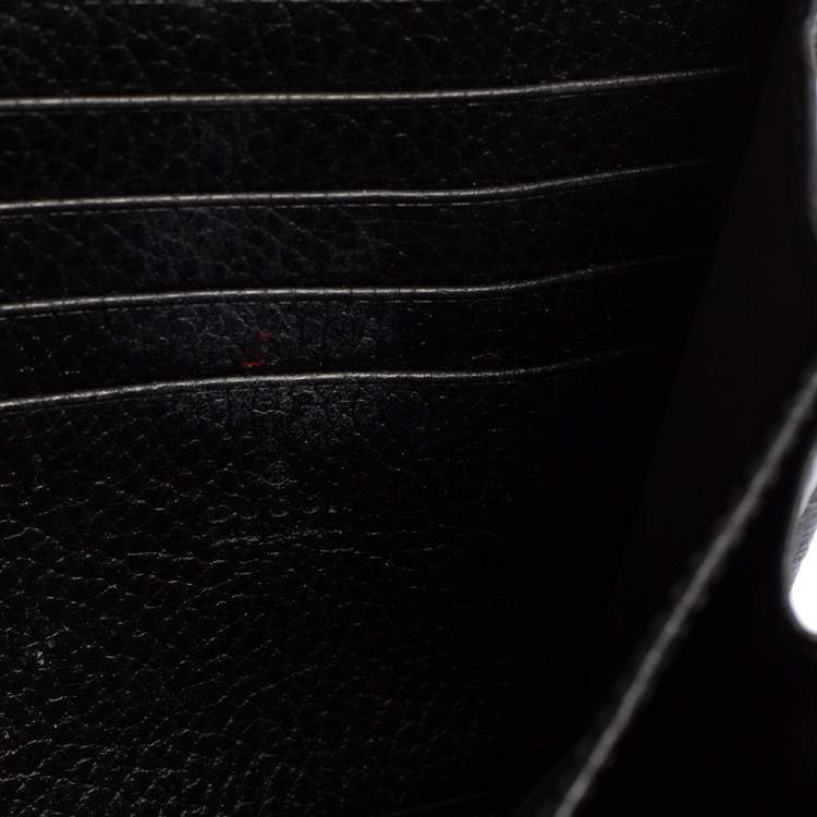 Pre Owned Gucci Black Leather Mini Dionysus Wallet On Chain